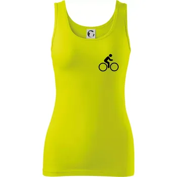 Dámské tričko Cyklistika logo prsa - Dámské tílko - XL ( Limetková )