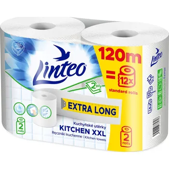 Utěrka Linteo Utěrka kuchyňská XXL 120 m bílá 2 ks