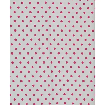 Bavlněná česká látka šíře 150cm - sytě růžový puntík 7mm na bílé (50cm)