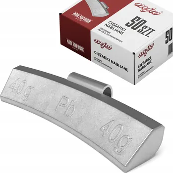 Sada na opravu pneumatiky MJW Závaží 40g naklepávací PB pro hliníkové disky ALU 50 ks olověné