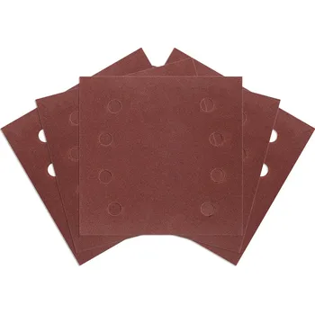 Brusný papír NEO TOOLS Brusné listy se suchým zipem, čtvercové 113 x 113 mm, P240, 5 ks, s 8 otvory pro 04-623