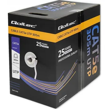 Síťový kabel Qoltec Síťový kabel / kroucená dvoulinka UTP CAT5E 305 m