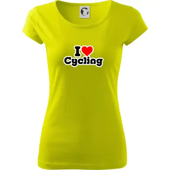 I love cycling - Dámské triko Pure - XL ( Limetková )