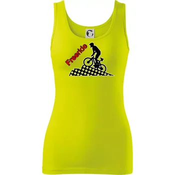 Dámské tričko Freeride cyklista - Dámské tílko - 2XL ( Limetková )