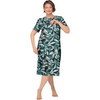 Dámská noční košile 203 DÁMSKÁ KOŠILE BOGNA TMAVĚ ZELENÁ M