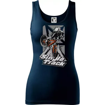 Dámské tričko Single track trať - Dámské tílko - XL ( Námořní modrá (velmi tmavá - téměř černá) )