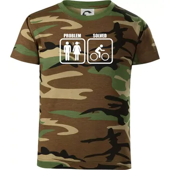 Chlapecké tričko Problém - Kolo - Dětské maskáčové triko - 122 cm/6 let ( Hnědý maskáč )