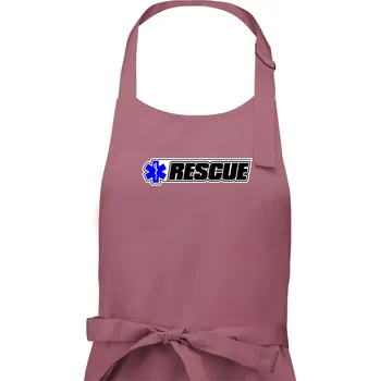 Kuchyňská zástěra Záchranář rescue kříž modrý - Dámská zástěra na vaření - Univerzální velikost ( Starorůžová )