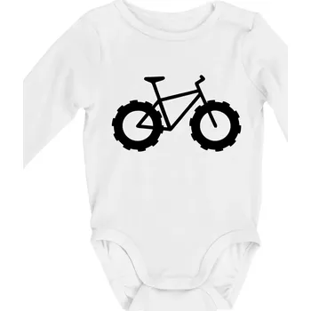 Kojenecké oblečení Fatbike - Body kojenecké s dlouhým rukávem - Dlouhý r. do 3 měs ( Bílá )