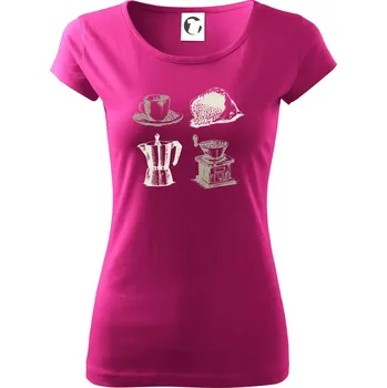 Dámské tričko Starpugs coffee - Dámské triko Pure - XS ( Fuchsiová )