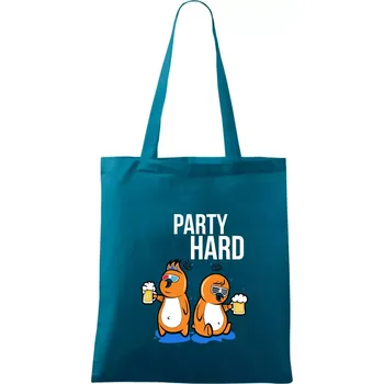 Party hard ptáci - Taška bavlněná - 42 x 38 cm ( Petrolejová )