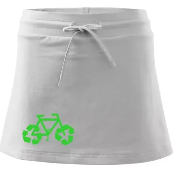 Dámská sukně Kolo ekologie - Sportovní sukně - two in one - XL ( Bílá )