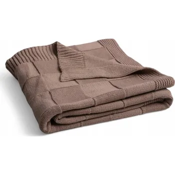 Prostěradlo Bavlněná deka 80x100 SQUARE CHECKS tmavě béžová BabyMatex