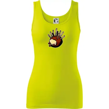 Kaštanový ježeček - Dámské tílko - S ( Limetková )