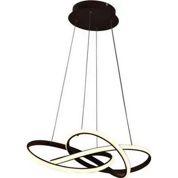 LED Stmívatelný lustr na lanku LED/65W/230V 3000-6500K hnědá + dálkové ovládání