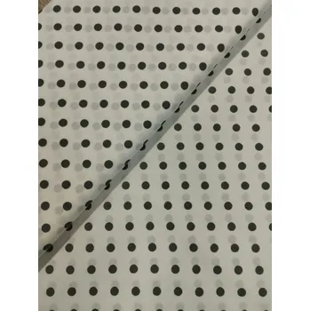 Bavlněná česká látka šíře 150cm - černý puntík 7mm na bílé (50cm)