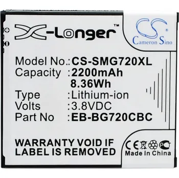 Baterie pro mobilní telefon Baterie Cameron Sino CS-SMG720XL, Li-Ion, 2200