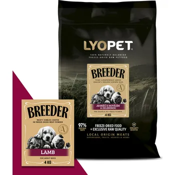 Krmivo pro psa LYOPET Breeder Adult Lamb Balení: 3x4kg