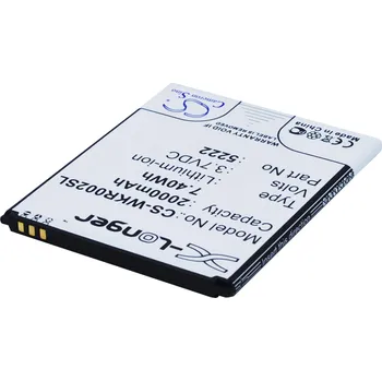 Baterie pro mobilní telefon Baterie Cameron Sino CS-WKR002SL, Li-Ion, 2000