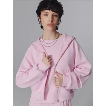 Dámská mikina Mikina na zip s kapucí - XL - House - pastelově růžová - 099GB-03X