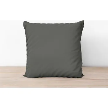 Bytový textil Bavlněný povlak na polštář - tmavě šedý