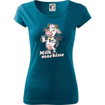 Dámské tričko Milk machine - Dámské triko Pure - XS ( Petrolejová )