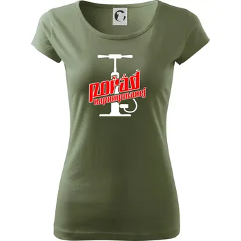 Dámské oblečení Pořád napumpovanej - Dámské triko Pure - L ( Khaki )