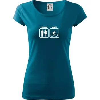 Dámské oblečení Problém - Kolo - Dámské triko Pure - XL ( Petrolejová )