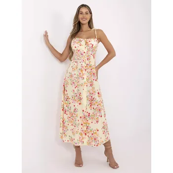 Dámské šaty Šaty MI SK 23817 1.88 světle žlutá jedna velikost