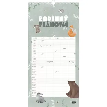 Diář Nástěnný kalendář 2026 Graspo - Rodinný plánovač - Les