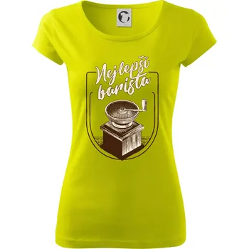 Dámské tričko Nejlepší barista - Dámské triko Pure - S ( Limetková )