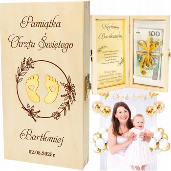 Obraz DÁREK KE KŘTINÁM Krabička DÁREK KŘEST