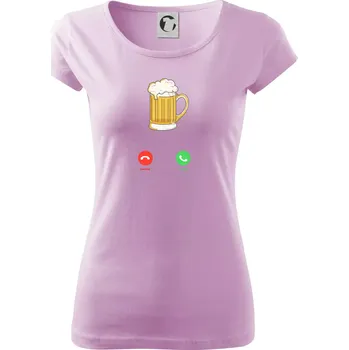 Dámské tričko Volá pivo (Pecka design) - Dámské triko Pure - 2XL ( Orchid )