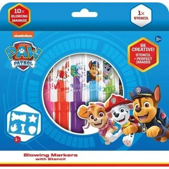 omalovánky Foukací fixy 10+1 Tlapková patrola