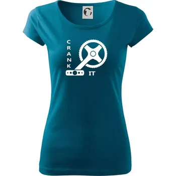 Crank it - Dámské triko Pure - 2XL ( Petrolejová )