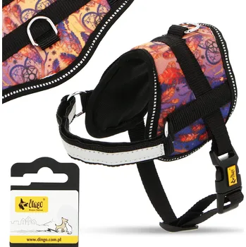 Postroj pro psa POSTROJ PRO PSA 32-42 cm BEZ TLAČENÍ NA TĚLO NASTAVITELNÝ Reflexní Norský XS POHODLNÝ B9