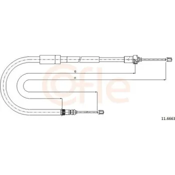 Autodíl Tažné lanko, parkovací brzda COFLE 11.6663