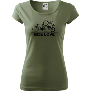 Dámské tričko Bike love - Dámské triko Pure - XS ( Khaki )
