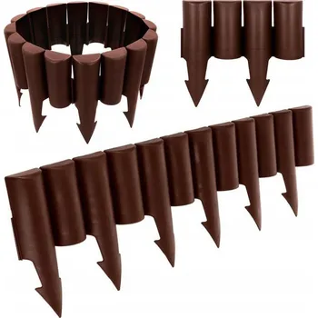Zahradní obrubník Zahradní lem plast 500 cm x 22,5 cm hnědý