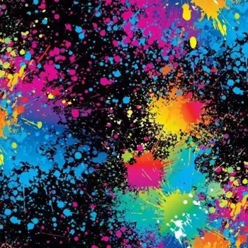 Úplet, Barevné cákance na černé (E) (Luxusní vzory z Turecka)