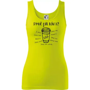 Benefity kávy - Dámské tílko - M ( Limetková )