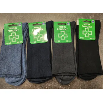 Pánské ponožky Zdravotní ponožky Medik 2 vel. 41-42 - NOVA Barva: černá, Velikost: 41-42