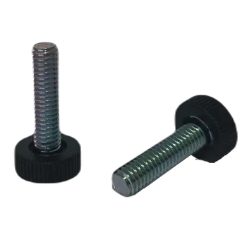 Nábytkové kování Stavitelný kluzák M6x23, pr.14,5x5,2mm (Zn), černá