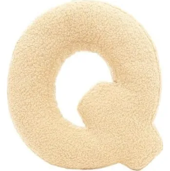 Party dekorace MEALINI Plyšové písmeno Krémové Q