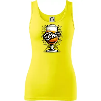 Dámské tričko Beer sklenice s nožkou - Dámské tílko - L ( Citrónová )