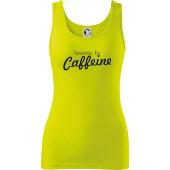Dámské tričko Powered by Caffeine - Dámské tílko - L ( Limetková )