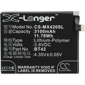 Baterie pro mobilní telefon Baterie Cameron Sino CS-MX420SL, Li-Polymer, 3100
