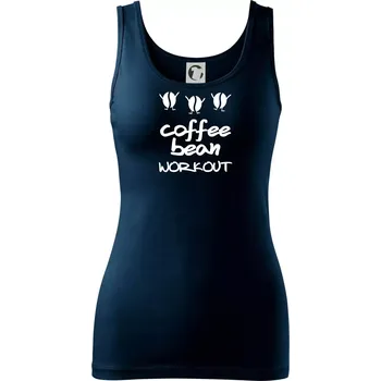 Dámské tričko Coffee bean workout - Dámské tílko - 2XL ( Námořní modrá (velmi tmavá - téměř černá) )