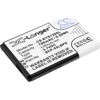 Baterie pro mobilní telefon Baterie Cameron Sino CS-KYS136SL, Li-Ion, 700