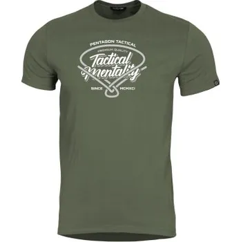 Pánské oblečení Triko Ageron Tactical Mentality, Pentagon, Olive Green, M